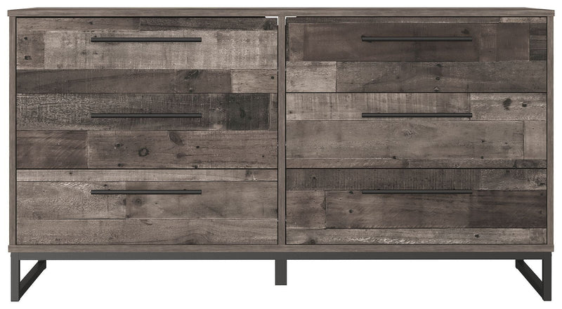 Neilsville - Black/gray - Six Drawer Dresser-Washburn's Home Furnishings