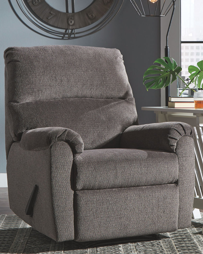 Ashley Nerviano Zero Wall Recliner in Gray-Washburn's Home Furnishings