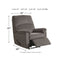 Nerviano - Gray - Zero Wall Recliner-Washburn's Home Furnishings