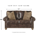 Ashley Nicorvo Loveseat in Coffee-Washburn's Home Furnishings