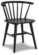 Ashley Otaska Rectangular Dining Room Table & 4 Chairs in Black-Washburn's Home Furnishings