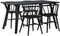 Ashley Otaska Rectangular Dining Room Table & 4 Chairs in Black-Washburn's Home Furnishings