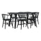 Ashley Otaska Rectangular Dining Room Table & 6 Chairs in Black-Washburn's Home Furnishings