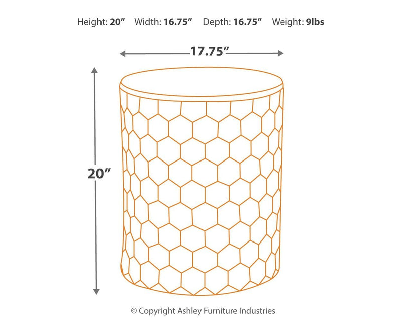 Ashley Polly Stool in White-Washburn's Home Furnishings