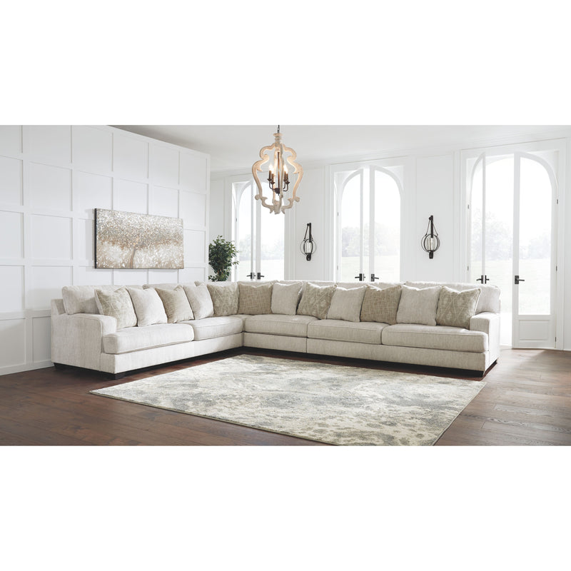 Ashley Rawcliffe Left & Right Sofa 4 Piece Sectional in Parchment-Washburn's Home Furnishings