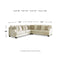 Ashley Rawcliffe Left Sofa 3 Piece Sectional in Parchment-Washburn's Home Furnishings