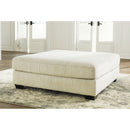 Ashley Rawcliffe Oversized Accent Ottoman in Parchment-Washburn's Home Furnishings