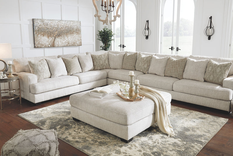 Ashley Rawcliffe Oversized Accent Ottoman in Parchment-Washburn's Home Furnishings