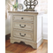 Ashley Realyn 3 Drawer Night Stand in White, Brown & Beige-Washburn's Home Furnishings