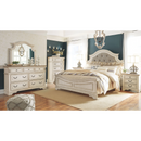 Ashley Realyn 3 Drawer Night Stand in White, Brown & Beige-Washburn's Home Furnishings