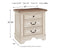 Ashley Realyn 3 Drawer Night Stand in White, Brown & Beige-Washburn's Home Furnishings