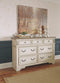 Ashley Realyn 7 Drawer Dresser in White/Brown/Beige-Washburn's Home Furnishings