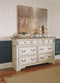 Ashley Realyn 7 Drawer Dresser in White/Brown/Beige-Washburn's Home Furnishings