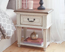 Ashley Realyn One Drawer Night Stand in Chipped White-Washburn's Home Furnishings