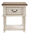 Ashley Realyn One Drawer Night Stand in Chipped White-Washburn's Home Furnishings