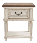 Ashley Realyn One Drawer Night Stand in Chipped White-Washburn's Home Furnishings