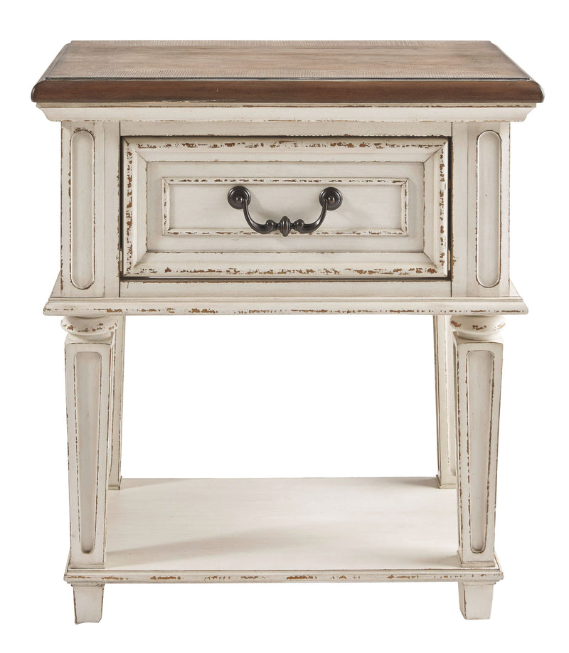 Ashley Realyn One Drawer Night Stand in Chipped White-Washburn's Home Furnishings