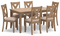 Ashley Sanbriar Dining Set w/Table & 6 Chairs in Light Brown (Sell as Set)-Washburn's Home Furnishings