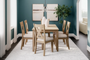 Ashley Sanbriar Dining Set w/Table & 6 Chairs in Light Brown (Sell as Set)-Washburn's Home Furnishings