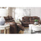 Ashley Stoneland - Chocolate - DBL Rec Loveseat w/Console-Washburn's Home Furnishings