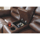 Stoneland - Chocolate - DBL Rec Loveseat w/Console-Washburn's Home Furnishings