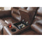 Ashley Stoneland - Chocolate - DBL Rec Loveseat w/Console-Washburn's Home Furnishings