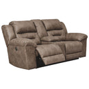 Ashley Stoneland Double Reclining Power Loveseat w/console in Fossill-Washburn's Home Furnishings