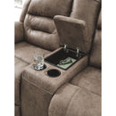 Ashley Stoneland Double Reclining Power Loveseat w/console in Fossill-Washburn's Home Furnishings