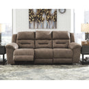 Ashley Stoneland Reclining Power Sofa in Fossil-Washburn's Home Furnishings