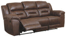 Ashley Stoneland Reclining Sofa in Chocolate-Washburn's Home Furnishings