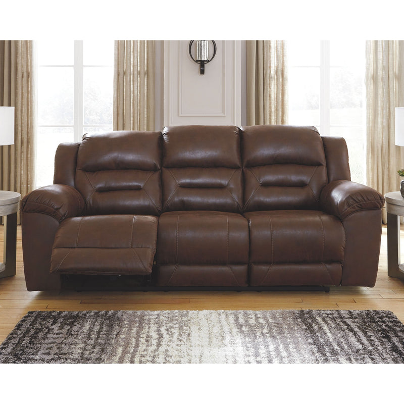 Stoneland - Chocolate - Reclining Sofa-Washburn's Home Furnishings