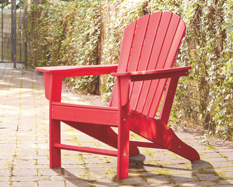 Ashley Sundown Treasure Adirondack Chair in Red-Washburn's Home Furnishings