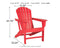 Ashley Sundown Treasure Adirondack Chair in Red-Washburn's Home Furnishings