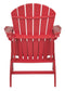 Ashley Sundown Treasure Adirondack Chair in Red-Washburn's Home Furnishings