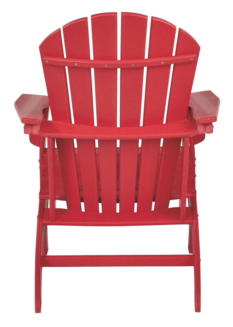 Ashley Sundown Treasure Adirondack Chair in Red-Washburn's Home Furnishings