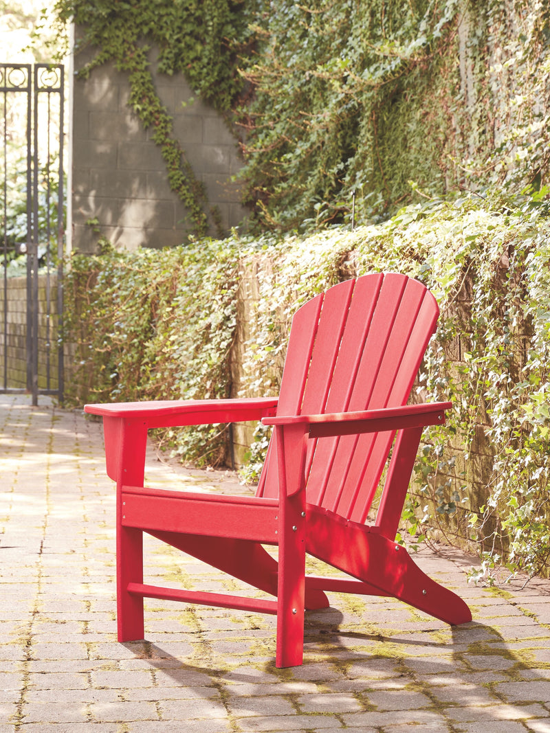 Ashley Sundown Treasure Adirondack Chair in Red-Washburn's Home Furnishings