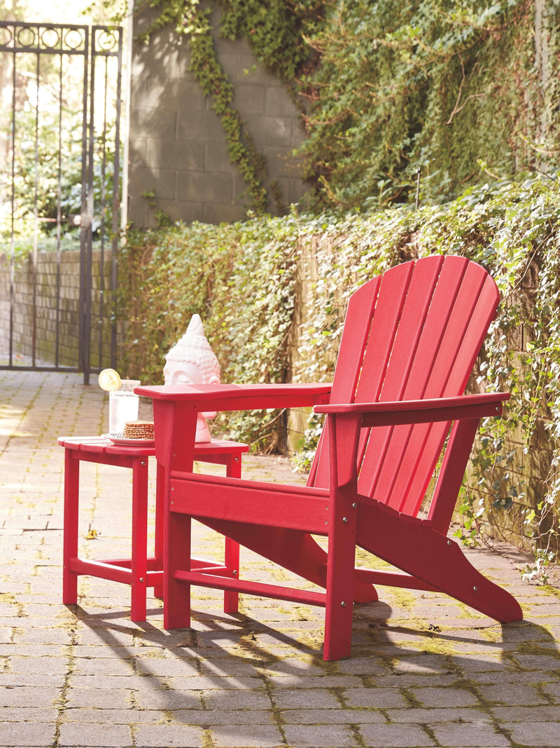 Ashley Sundown Treasure Adirondack Chair in Red-Washburn's Home Furnishings