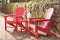 Ashley Sundown Treasure Adirondack Chair in Red-Washburn's Home Furnishings