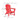 Ashley Sundown Treasure Adirondack Chair in Red-Washburn's Home Furnishings