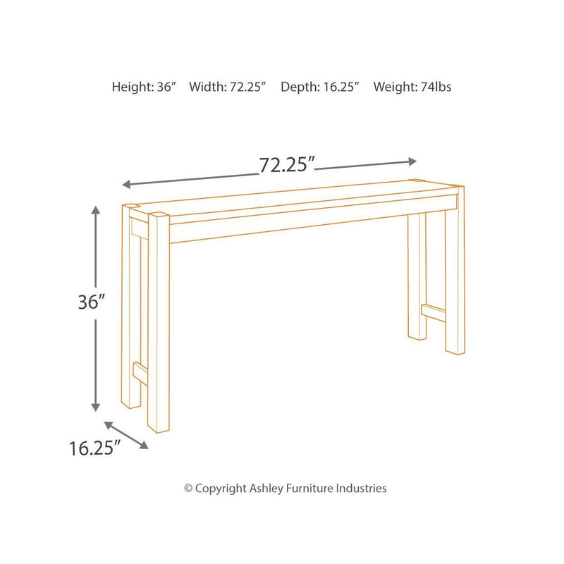 Ashley Torjin Long Counter Table in Dark Brown-Washburn's Home Furnishings