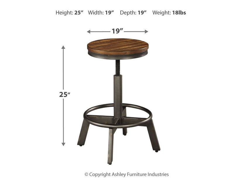 Ashley Torjin Swivel Stool in Brown/Gray-Washburn's Home Furnishings