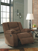 Ashley Tulen Rocker Recliner in Chocolate-Washburn's Home Furnishings