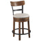 Ashley Valebeck - Brown - UPH Swivel Barstool (1/CN)-Washburn's Home Furnishings