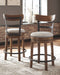 Ashley Valebeck Upholstered Swivel Barstool (1/CN) in Brown-Washburn's Home Furnishings