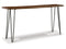 Ashley Wilinruck Long Counter Table & 3 Barstools in Dark Brown-Washburn's Home Furnishings
