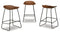 Ashley Wilinruck Long Counter Table & 3 Barstools in Dark Brown-Washburn's Home Furnishings