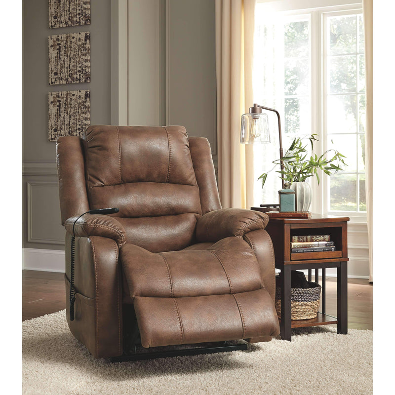 Ashley Yandel Power Lift Recliner in Saddle-Washburn's Home Furnishings