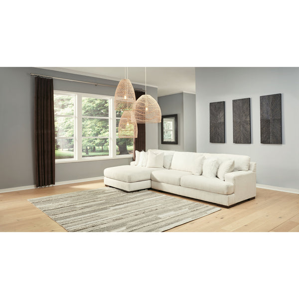 Zada - Ivory - Left Arm Facing Chaise Sectional 2 Pc-Washburn's Home Furnishings