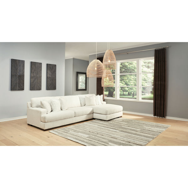 Zada - Ivory - Right Arm Facing Chaise Sectional 2 Pc-Washburn's Home Furnishings