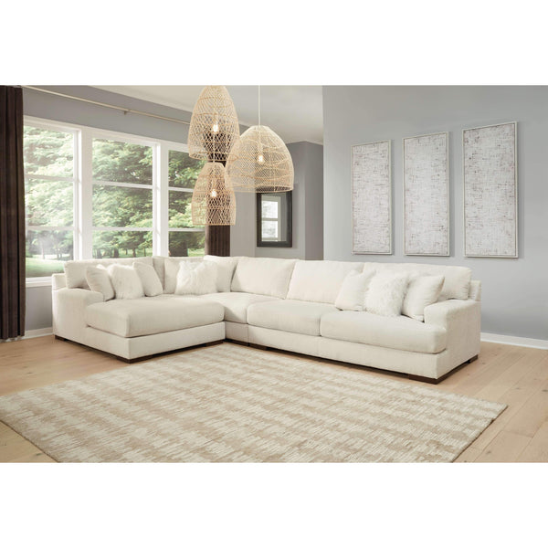 Zada - Ivory - Left Arm Facing Chaise Sectional 4 Pc-Washburn's Home Furnishings